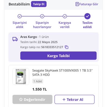 Arızalı Harddisk Ve Satıcı İlgisizliği Nedeniyle Mağduriyet