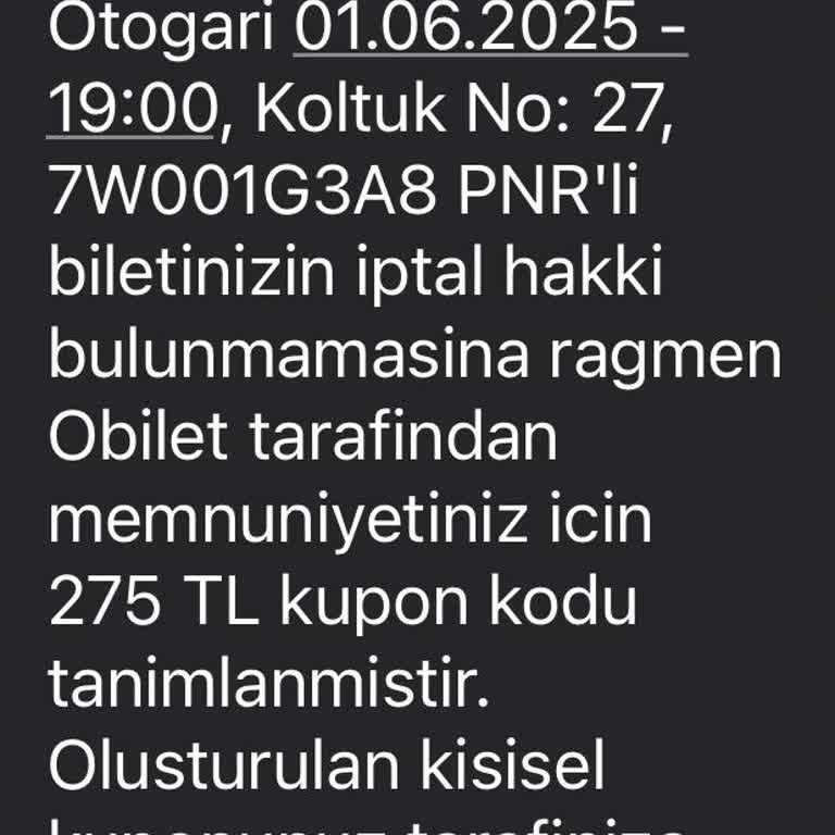 Obilet Bilet İptalinde 12 Saat Kuralı Mağduriyeti