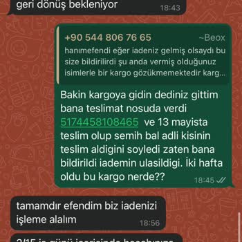 Bir Aydır Bekleyen İade Ve Cevapsız Müşteri Hizmeti