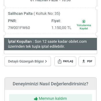 Tekli Koltuk Satın Aldım Beşli Koltukta Yolculuk Yaptım