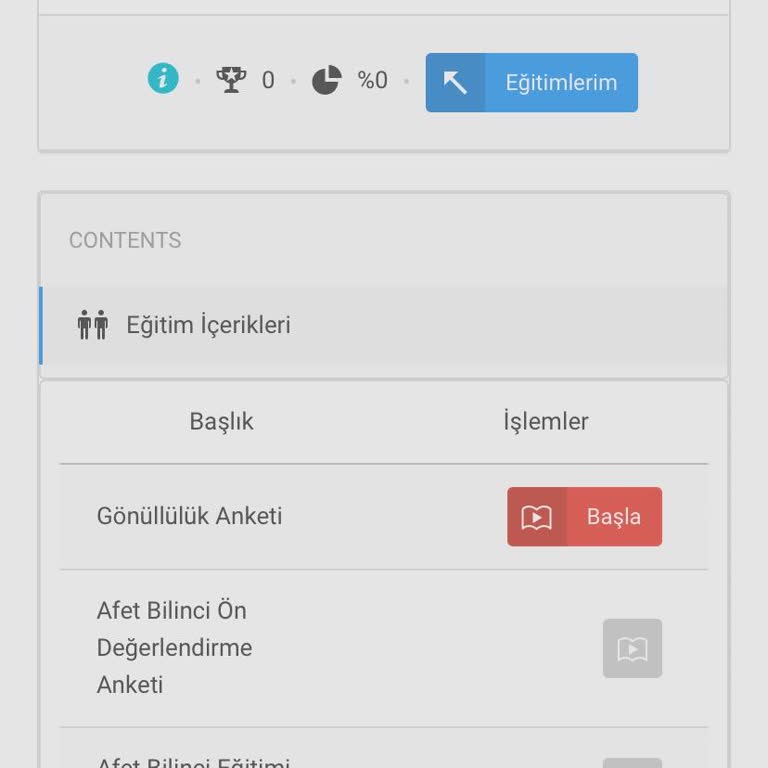 AFAD Gönüllülük Sisteminde Eğitimlere Erişim Sorunu Yaşıyorum
