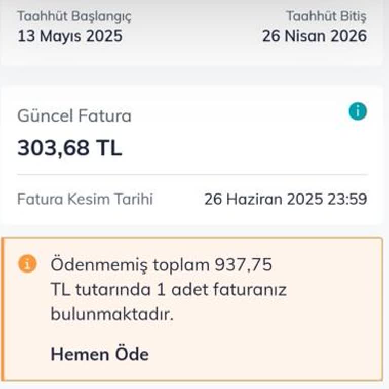 Taahhüt Sonrası Faturam Beklenenden Yüksek Geldi, Sorunum Çözülmedi