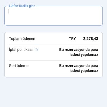 Nidya Hotel (Esenyurt) Paramın İadesini Yapmadı