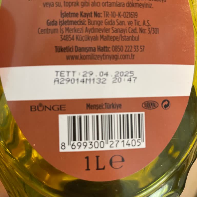 Bebeğim İçin Aldığım Zeytinyağının Son Kullanma Tarihi Geçmiş Çıktı