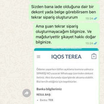 Sipariş Sonrası Para İadesi Ve İletişim Problemi Yaşadım