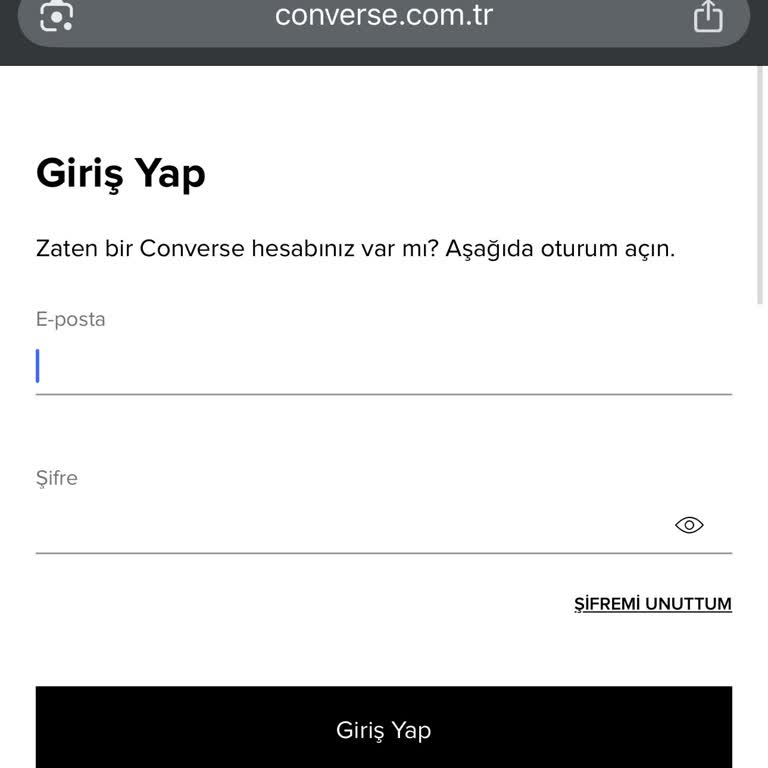 Converse Hesabına Giriş Yapılamıyor, Fatura Erişimi Engelleniyor