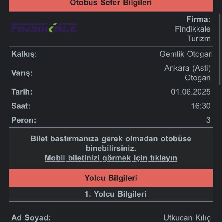 Otobüs Gemlik'e Uğramadı, Biletim İptal Edildi Mağdur Oldum