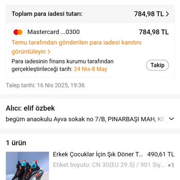 İptal Edilen Siparişin İadesi İki Aydır Yapılmadı