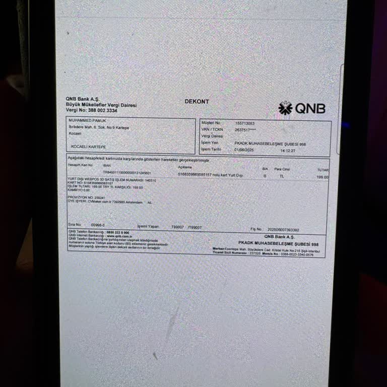 Hesabımdan Bilgim Dışında Yurt Dışı Webpos İşlemiyle Para Çekildi