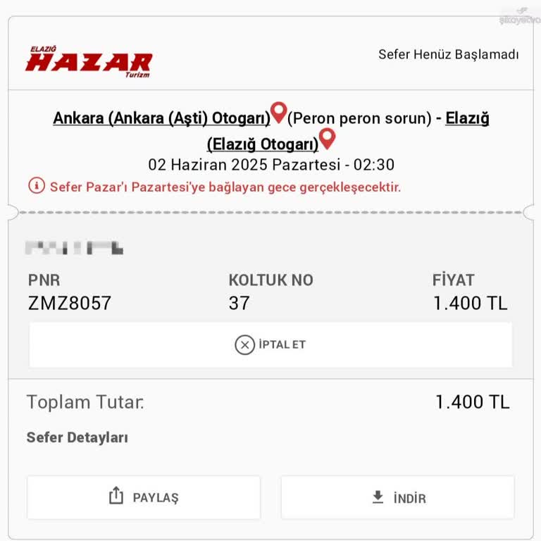 Bilet İptalinde Mağduriyet Ve İlgisizlik Yaşadım