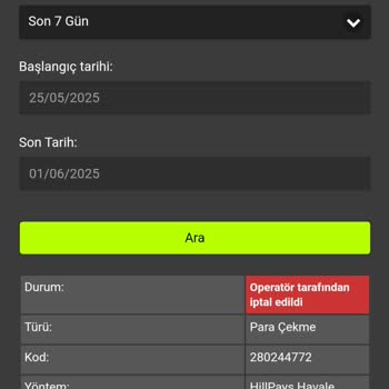 Maxwin Kazancımın Ödenmemesi ve Çekim Talebimin Reddedilmesi