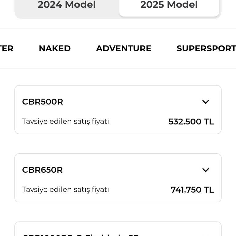 Honda CBR 650R'ye Kısa Sürede Yapılan Yüksek Zamlar Mağdur Ediyor