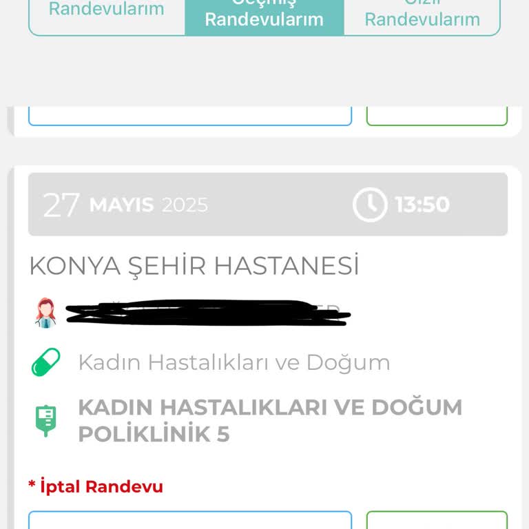 Konya Şehir Hastanesi Hamilelik Kontrolüm Randevu İptaliyle Mağdur Oldu