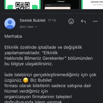 Bilet İadesi Talebim Haksız Yere Reddedildi