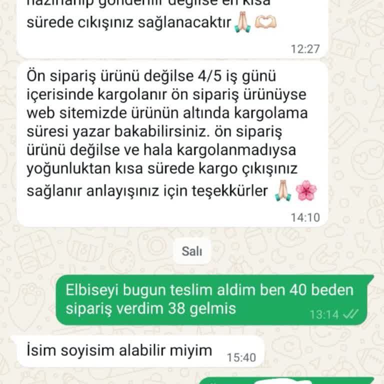 Yanlış Beden Gönderimi Ve İade Hakkımın Reddedilmesi