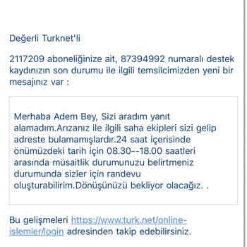 TurkNet İnternet Kopma Ve Kablo Kesintisi Sonrası Çözümsüzlük