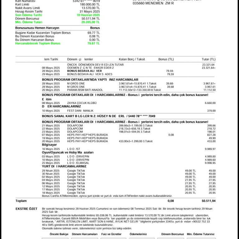 Garanti Bankası Sanal Kartımdan Bilgim Dışında Yüksek Tutarlı Çekimler Yapıldı