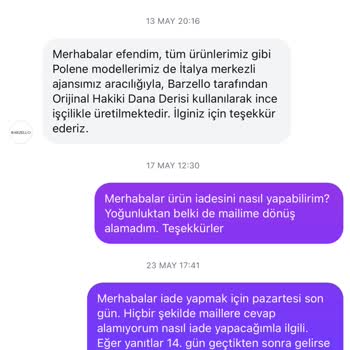Barzello İade Talebime 14 Gün İçinde Dönüş Yapılmadı Mağdur Edildim