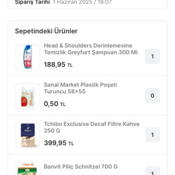 Migros Sanal Siparişimde Eksik Ürün Ve Geç Bilgilendirme