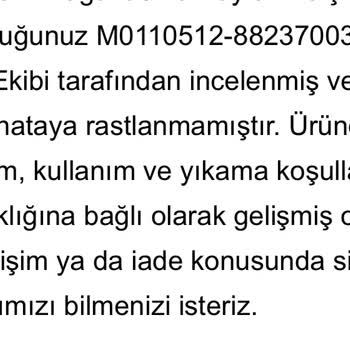 Mavi Mağazasından Alınan Üründe Erken Renk Solması Ve Tüylenme Sorunu