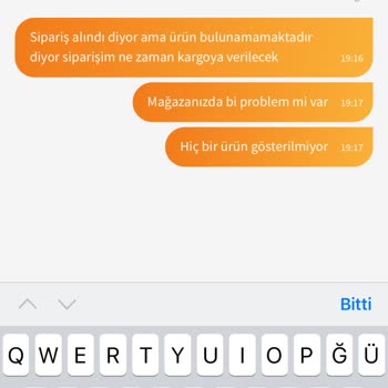 Sipariş Durumu Belirsizliği Ve Satıcıdan Yanıtsızlık