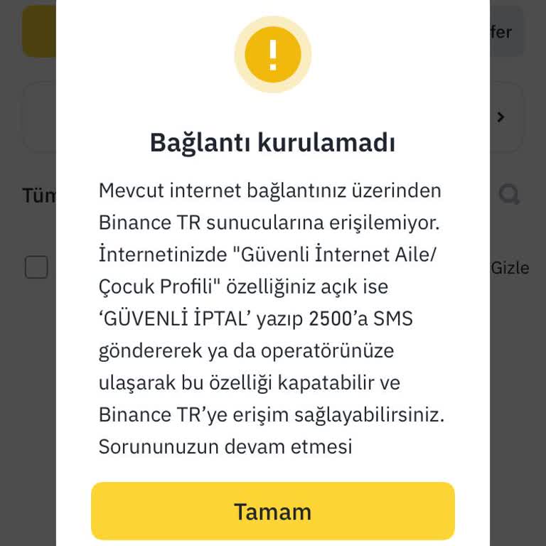 Binance TR Turkcell Hattı Sonrası Erişim Sorunu Mağduriyeti