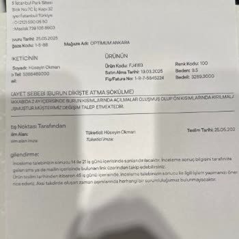 Sneaks Up Mağazasında Nike Ayakkabı Değişim Talebim Dikkate Alınmadı