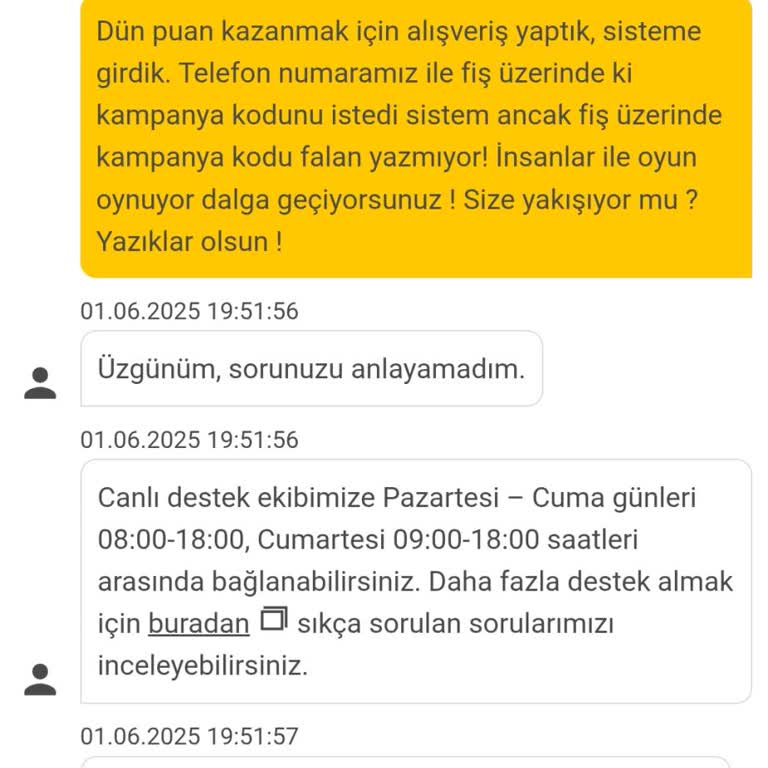 Kampanya Kodu Yok, Müşteriyle Dalga Geçiliyor!