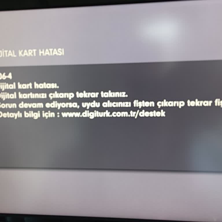 Teknik Servis Sorunu Ve Haksız Ücret Talebi: Digiturk’te Çözülemeyen Kart Hatası