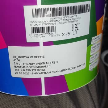 Bi'Boya Satın Alınan Boyanın Renk Adı Bilinmiyor, Destek Alınamıyor