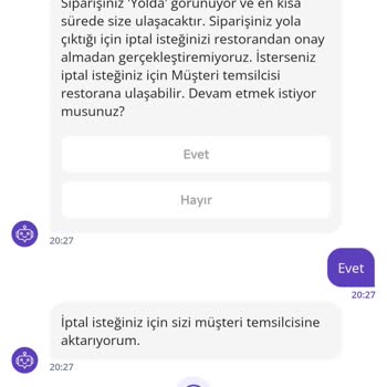 Getir Ve Siirt Hey Döner Siparişim İki Saat Gecikti, Para İadesi Yapılmadı