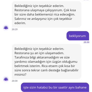 Getir Ve Siirt Hey Döner Siparişim İki Saat Gecikti, Para İadesi Yapılmadı