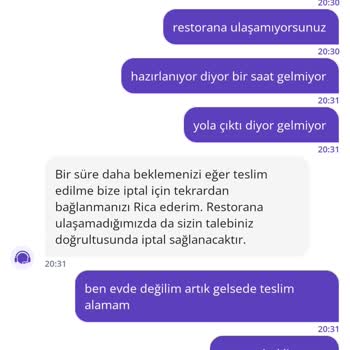Getir Ve Siirt Hey Döner'den Sipariş Gecikmesi Ve İlgisiz Müşteri Hizmetleri Nedeniyle Mağduriyet