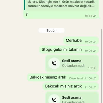 Bayram Öncesi Siparişim Karşılanmadı Ve İletişim Sağlanmadı