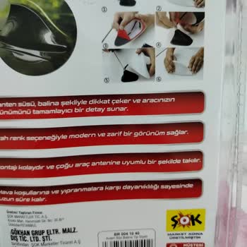 Balık Sırtı Araç Anteni İçi Boş Çıktı Katalogdaki Gibi Değil