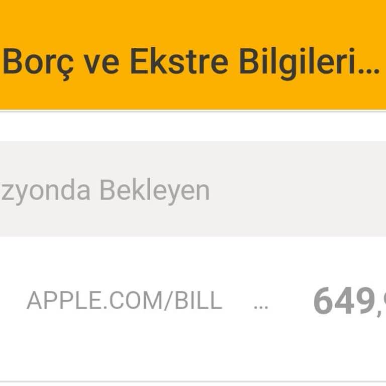 Apple.com/Bill Üzerinden Bilgim Dışında Kredi Kartımdan Para Çekildi