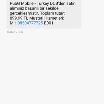 İzinsiz Yapılan 900 TL'lik PUBG Mobile Harcaması Hakkında Şikayet