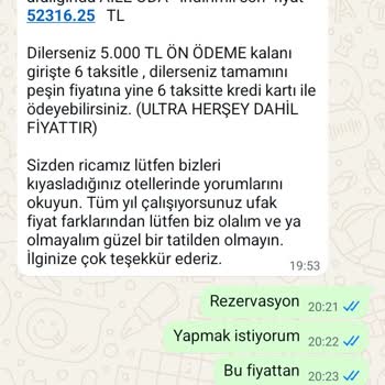 Rezervasyon Fiyatında Sonradan Yapılan Artış Mağduriyeti