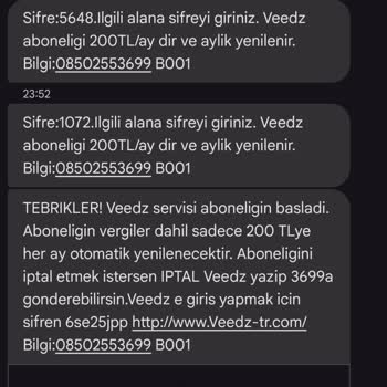 Habersiz Üyelik Ve Haksız Para Çekimi: Veedz'den Ücret İadesi Talebim