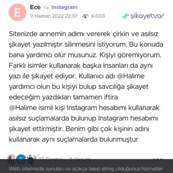 Tanımadığımız Kişinin Şikayeti Hakkında Yanlış Paylaşım