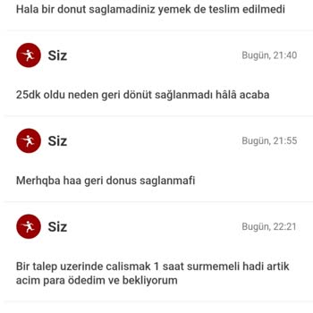 Yemeksepeti Teslim Edilmeyen Sipariş Ve Yetersiz Müşteri Hizmeti Sorunu