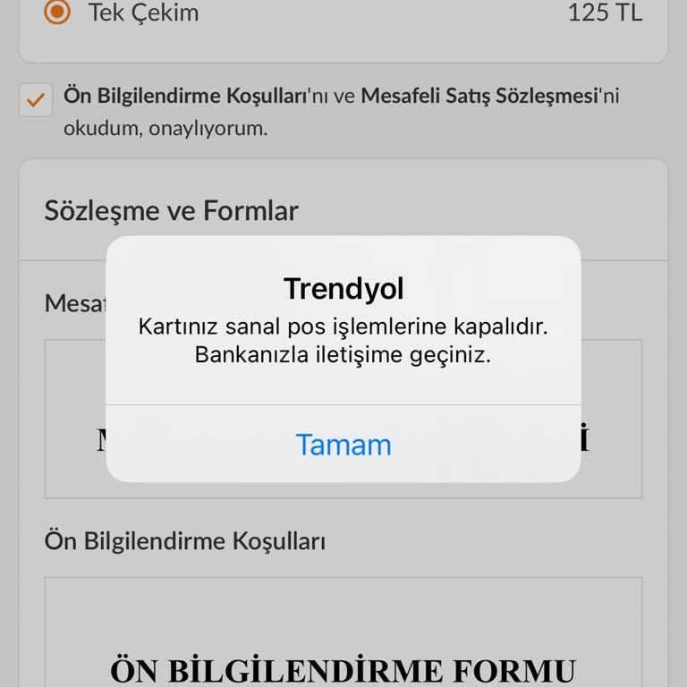 Paycell Sanal Kart Trendyol'da Kullanılamıyor, Sorun Çözülmüyor