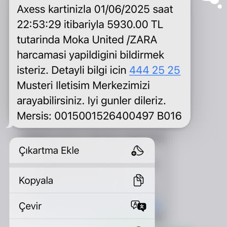 Akbank Bilgim Dışında Axess Kartımdan Yüksek Tutarla İşlem Yapıldı