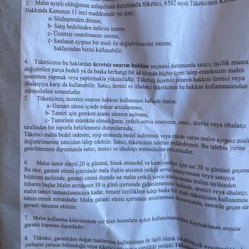 Garanti Kapsamı Dışında Bırakılan Kamp Sandalyesi Kumaşı Mağduriyeti