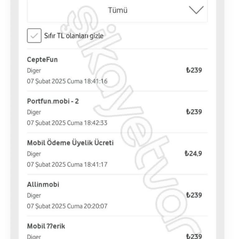Bilgimiz Dışında Yapılan Mobil Üyelik Nedeniyle Yüksek Fatura Ve İade Sorunu