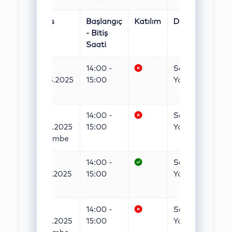 Yüzme Dersi Kayıt İptali Ve Yanlış Katılım Sorunu