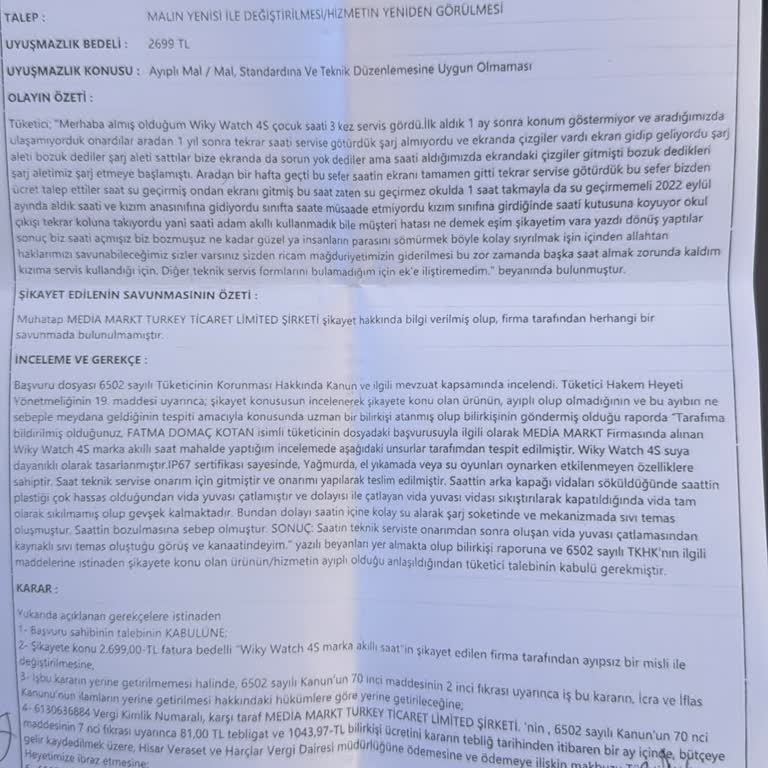 Media Markt'ta Çocuk Saati Değişimi İçin Sürekli Oyalama Ve İlgisizlik