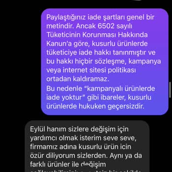 İade Talebine Olumsuz Yaklaşıp Şikayetimi Kaldırmamı İstediler