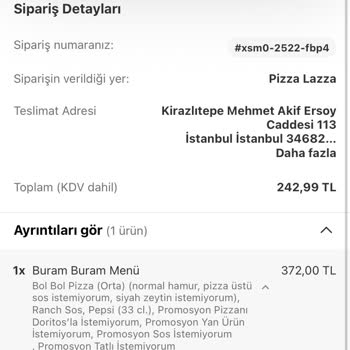 Gece Verilen Pizza Siparişi Saatlerce Teslim Edilmedi Ve Bilgilendirme Yapılmadı