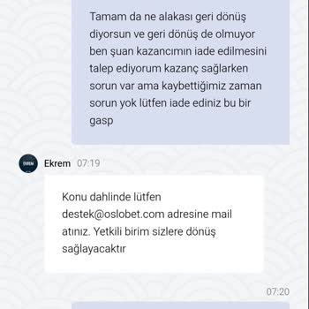 Kazancım Haksız Şekilde Kesildi, İade Talep Ediyorum